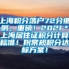 上海积分落户72分细则，重磅！2021＊上海居住证积分计算标准！附常规积分达标方案！